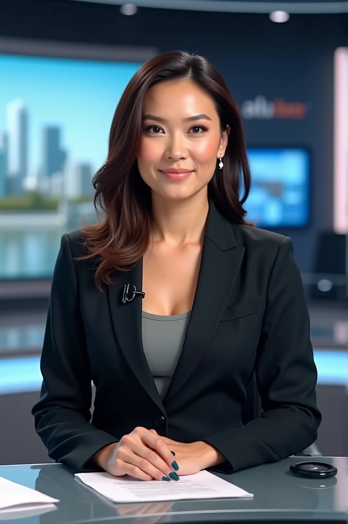 A female anchor