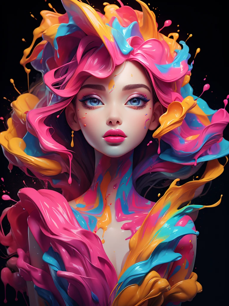 (masterpiece, top quality, Best quality, официальное Art, abstract aesthetics),One,(1 girl),(upper body|whole body),woman with bright lipstick,Psychedelic dripping colors,,best of behavior,inspired by Alberto Seveso,smooth digital image,Art,потрясающее цифровое Art,Beautiful portrait with acrylic liquid,cgsociety saturated colors,фотореалистичное цифровое Art,digital art trend,surreal digital artwork,glossy digital painting,exquisite digital fashion photography,uhd,