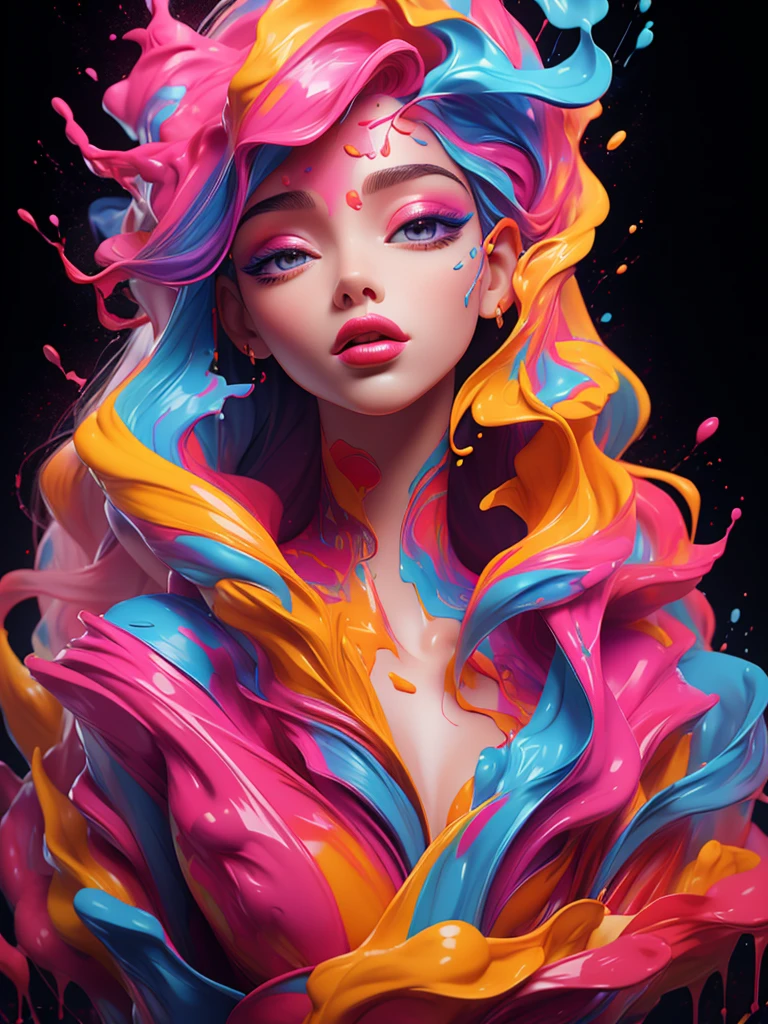(masterpiece, top quality, Best quality, официальное Art, abstract aesthetics),One,(1 girl),(upper body|whole body),woman with bright lipstick,Psychedelic dripping colors,,best of behavior,inspired by Alberto Seveso,smooth digital image,Art,потрясающее цифровое Art,Beautiful portrait with acrylic liquid,cgsociety saturated colors,фотореалистичное цифровое Art,digital art trend,surreal digital artwork,glossy digital painting,exquisite digital fashion photography,uhd,