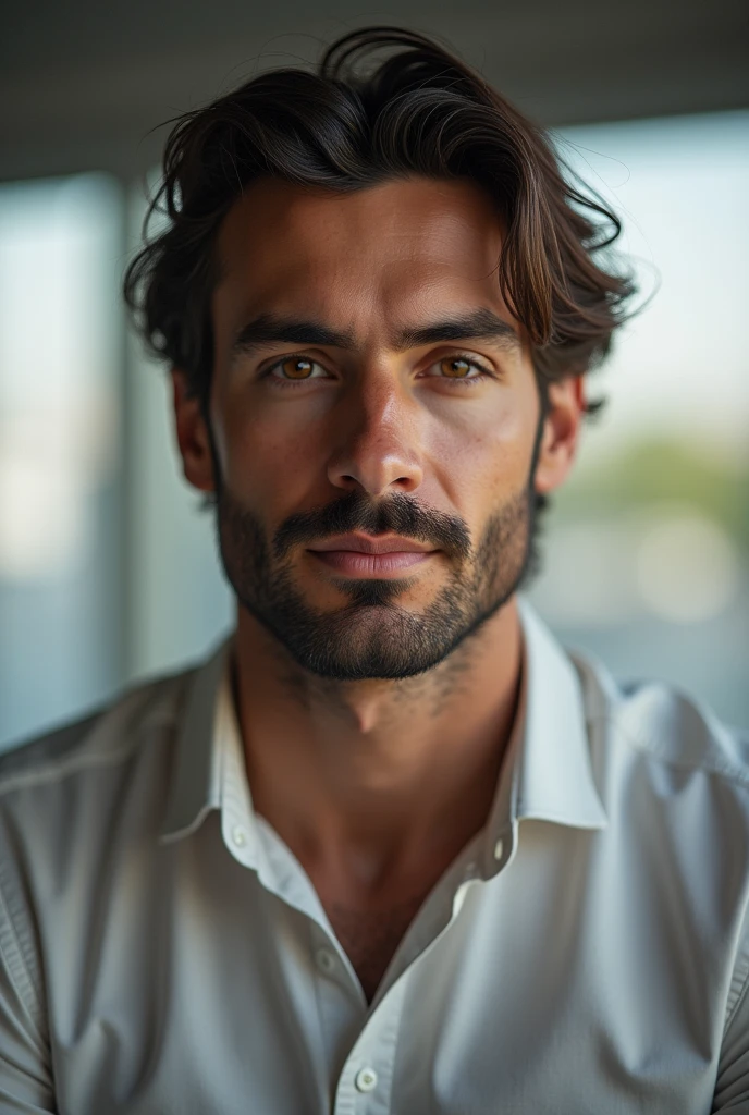 a a 35 yo man from United Arab Emirates in modern, anfas ,ultra-detailed,(photo-realistic:1.),HDR,extremely detailed face and body, portrait, day lighting, soft lighting, not professional photo