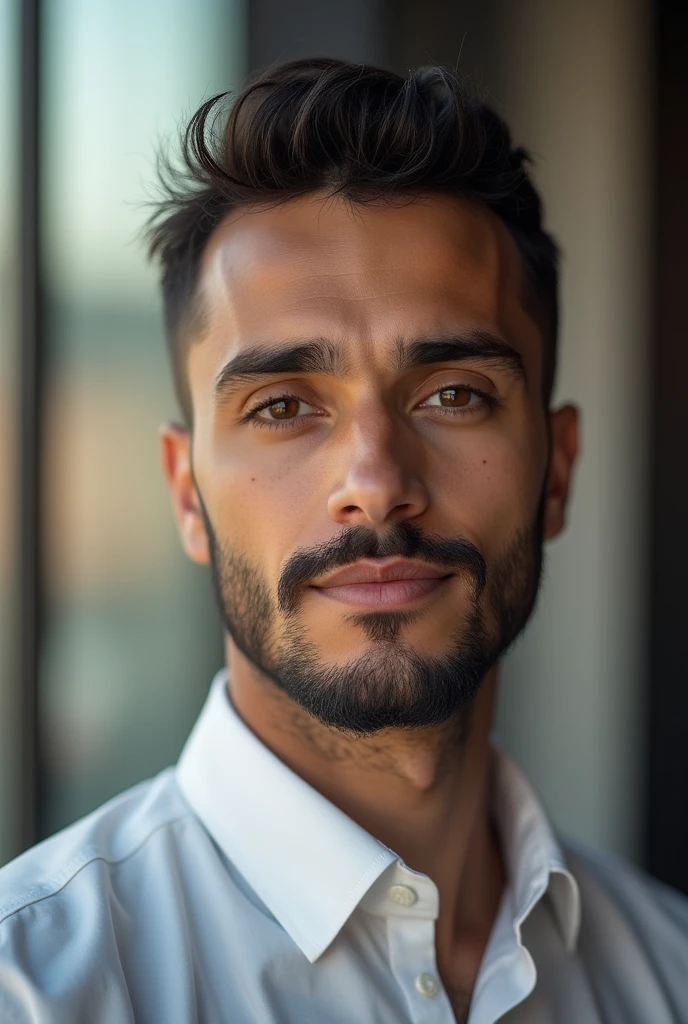 a a 35 yo man from United Arab Emirates in modern, anfas ,ultra-detailed,(photo-realistic:1.),HDR,extremely detailed face and body, portrait, day lighting, soft lighting, not professional photo