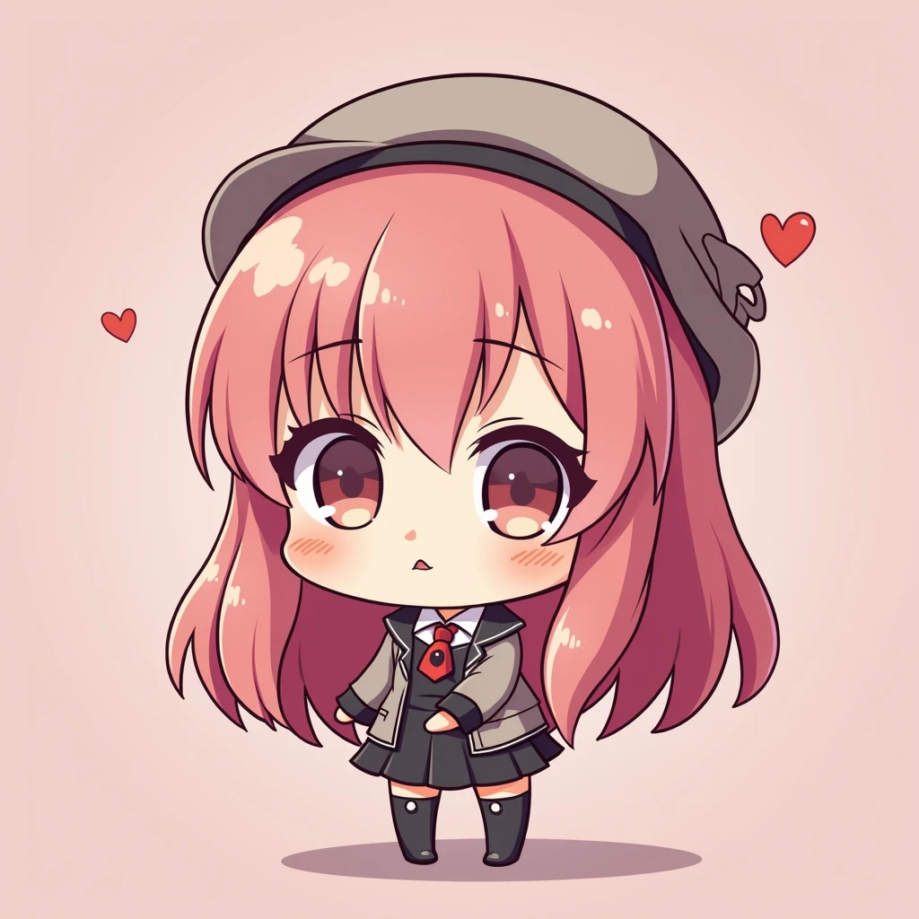 chibi girl,pink hair,beret,thick black lines,flat color,different expressions,meme,best quality,4k,8k,highres,masterpiece:1.2,ultra-detailed,realistic,photorealistic,photo-realistic:1.37,HDR,UHD,studio lighting,ultra-fine painting,sharp focus,physically-based rendering,extreme detail description,professional,vivid colors,bokeh,digital illustration