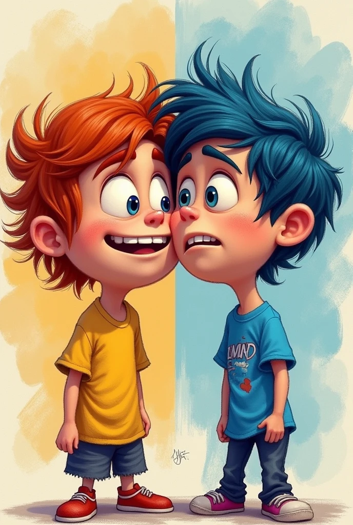 I NEED A DRAWING OF HAPPY AND SAD RILEY IN INSIDE OUT 2