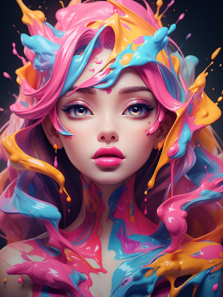 (masterpiece, top quality, Best quality, официальное Art, abstract aesthetics),One,(1 girl),(upper body|whole body),woman with bright lipstick,Psychedelic dripping colors,,best of behavior,inspired by Alberto Seveso,smooth digital image,Art,потрясающее цифровое Art,Beautiful portrait with acrylic liquid,cgsociety saturated colors,фотореалистичное цифровое Art,digital art trend,surreal digital artwork,glossy digital painting,exquisite digital fashion photography,uhd,