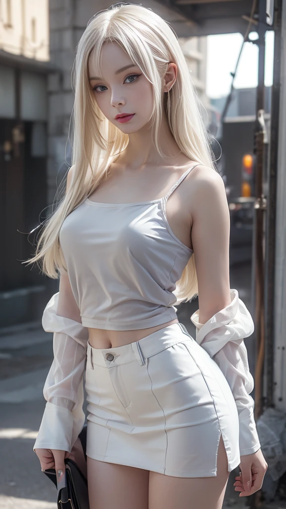 (Woman walking through the streets of New York),Slightly distant angle of view、(Digital art like a movie:1.3)、high resolution、Tabletop、最high resolution、Very detailed、shape、[4K Digital Art]、(Sharp Focus:1.5)、 Depth of Realm, Bokeh, 4K, High resolution, Very detailed, Very detailedCG Unity 8k 壁紙, Real, Realな, RAW Photos, 美しくDetailed face, Fair skin, Realな輝く肌、 Detailed cloth texture, Detailed hair texture, Perfect body, Beautiful Face, Acura, Anatomically correct, 非常にDetailed face, Eye and skin texture, Natural neck length, （Beautiful Eyes、Beautiful Hands）, （Shiny skin： 1. 2）、Thin legs、Long legs、The face is fine、Fine background、8k、Portrait、フォトRealisticでVery detailedCG、Very detailed、Particle Effects、Dynamic Effects、書き込みDepth of Realm、Cinematic Light、Lens flare、Ray Tracing、Tabletop、Real:1. 4、High resolution:1.2、Realistic、Realistic)((One person、Model-like pose:、Side bust、Detailed face、Bright expression、Young、Bright、White skin、Great looks、Ultimate beauty、White hair with shiny highlights:1. 8、Bright輝く髪、Silky Straight、Hair swaying in the wind))、（Thin petals fluttering down)、Golden white hair、Shortcuts、ボブヘアー
ドラマチックなCompensation、Compensation、Pink Lips、eye make up、mascara、eyeliner、eye shadow、((A semi-transparent off-the-shoulder tank top and a tight black miniskirt))、Captivating smiling woman))、Face details、high resolution、High resolution、Female librarian、Obscene language、sexual temptation）

