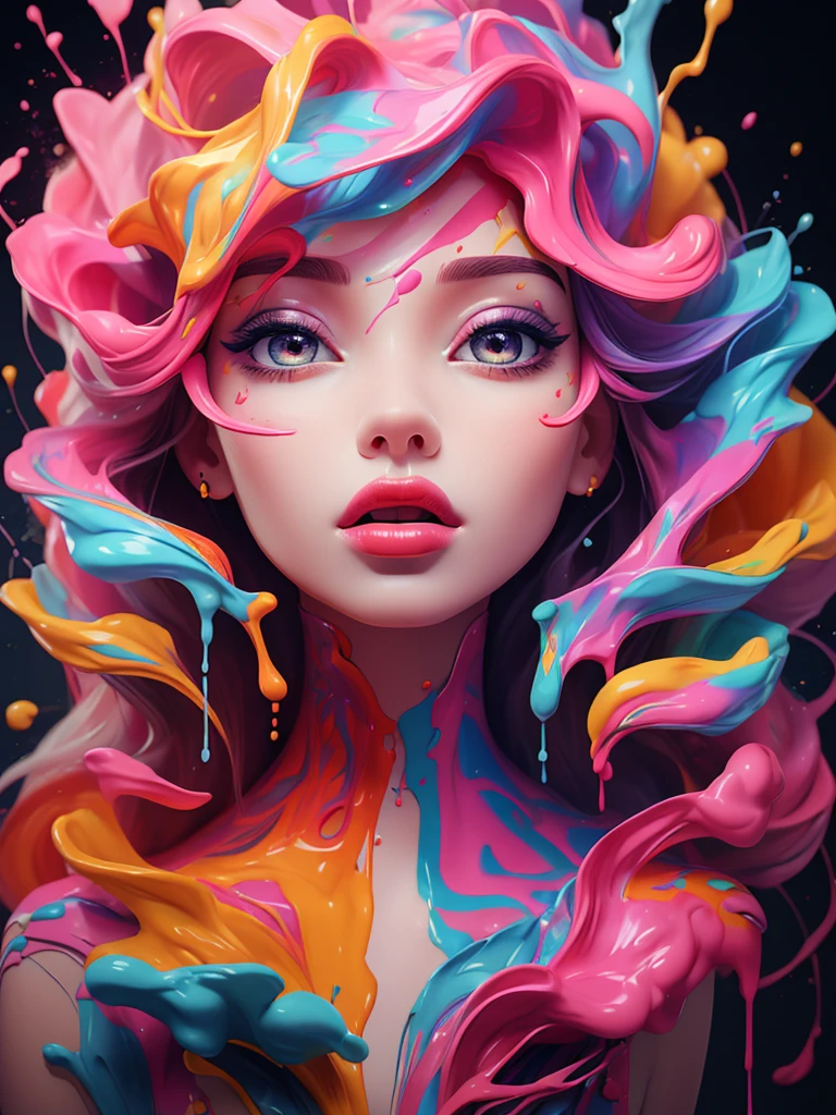 (masterpiece, top quality, Best quality, официальное Art, abstract aesthetics),One,(1 girl),(upper body|whole body),woman with bright lipstick,Psychedelic dripping colors,,best of behavior,inspired by Alberto Seveso,smooth digital image,Art,потрясающее цифровое Art,Beautiful portrait with acrylic liquid,cgsociety saturated colors,фотореалистичное цифровое Art,digital art trend,surreal digital artwork,glossy digital painting,exquisite digital fashion photography,uhd,