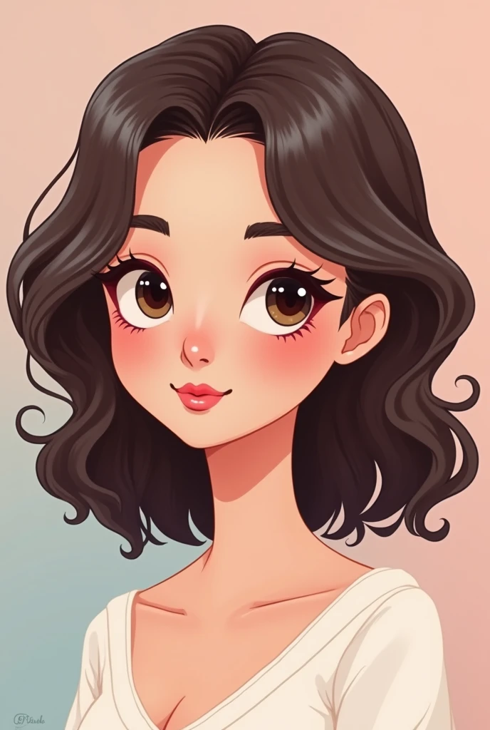 beautiful girl cartoon face roy