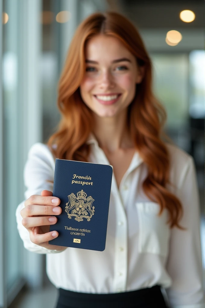 18 year old girl holding French passport