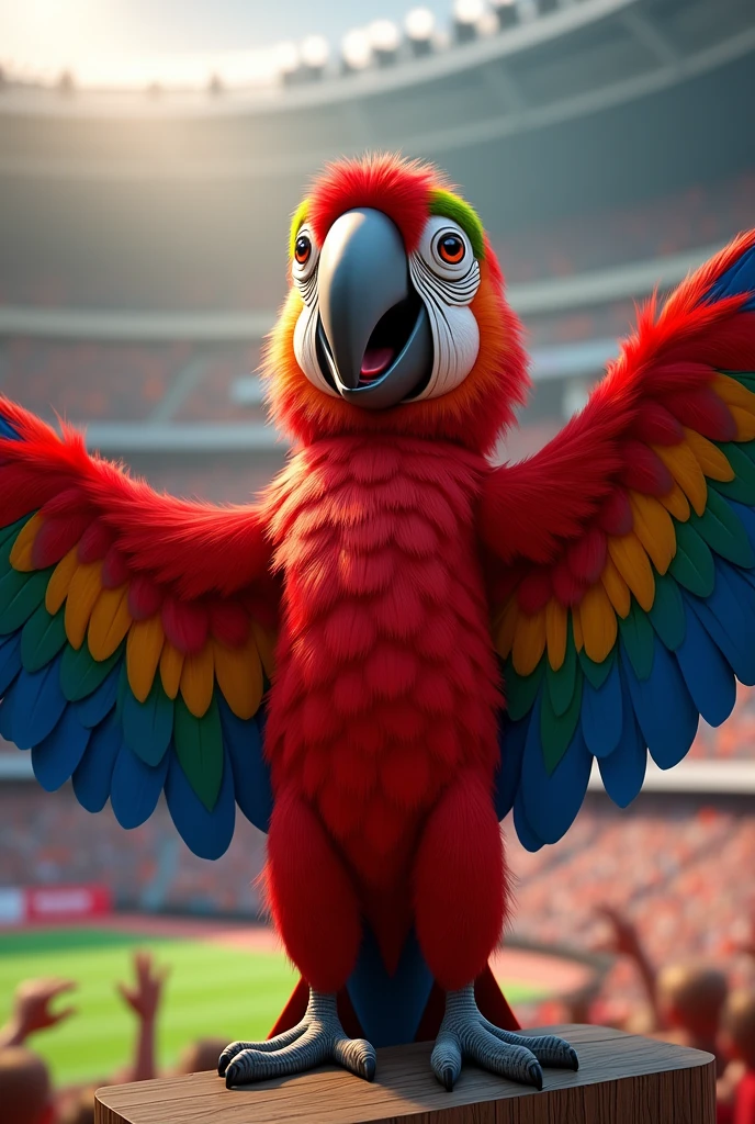 macaw being a mascot