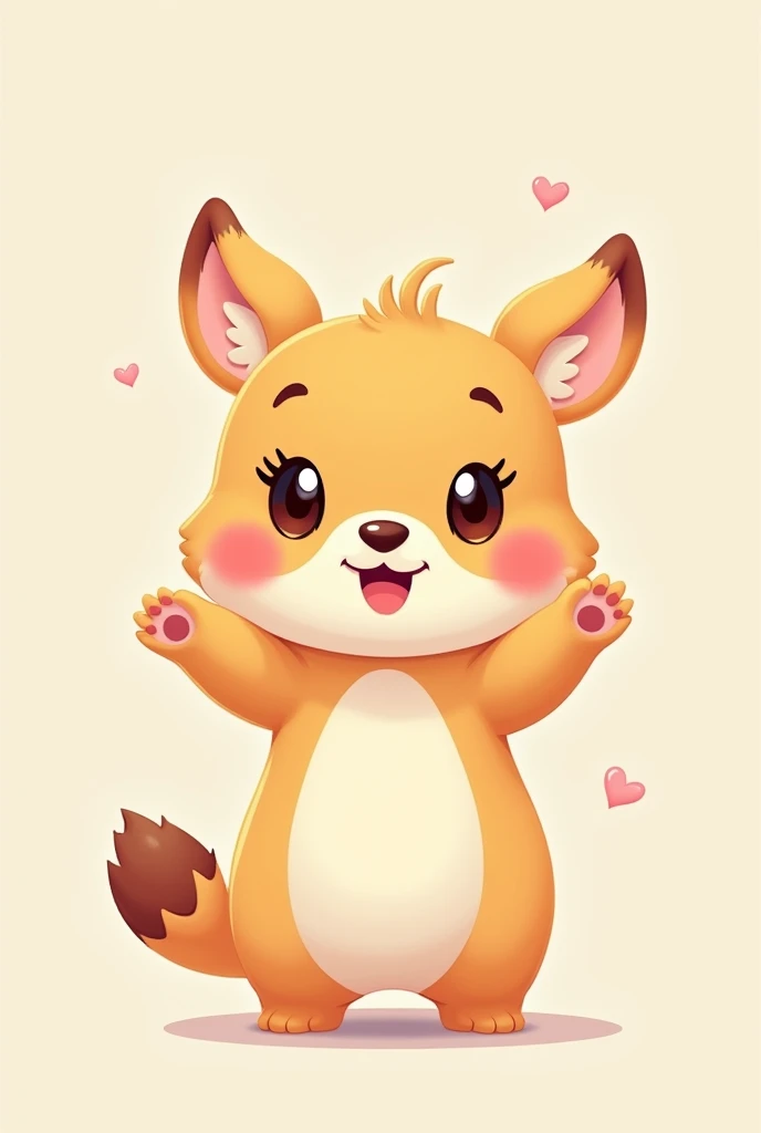 Cute cartoon holding up cute fingers