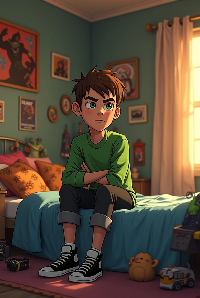 ben ten sit on bed