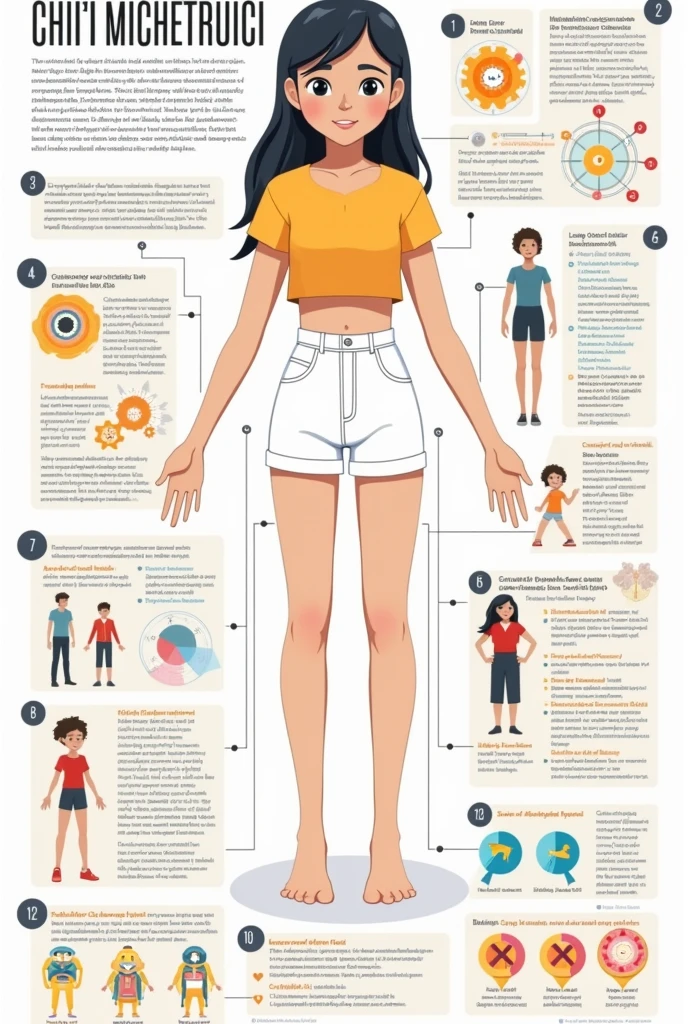 Diagram explaining the structure of the human body。naked woman。