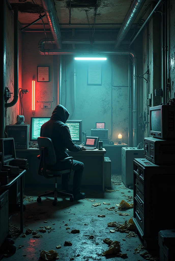 Low quality cyberpunk room