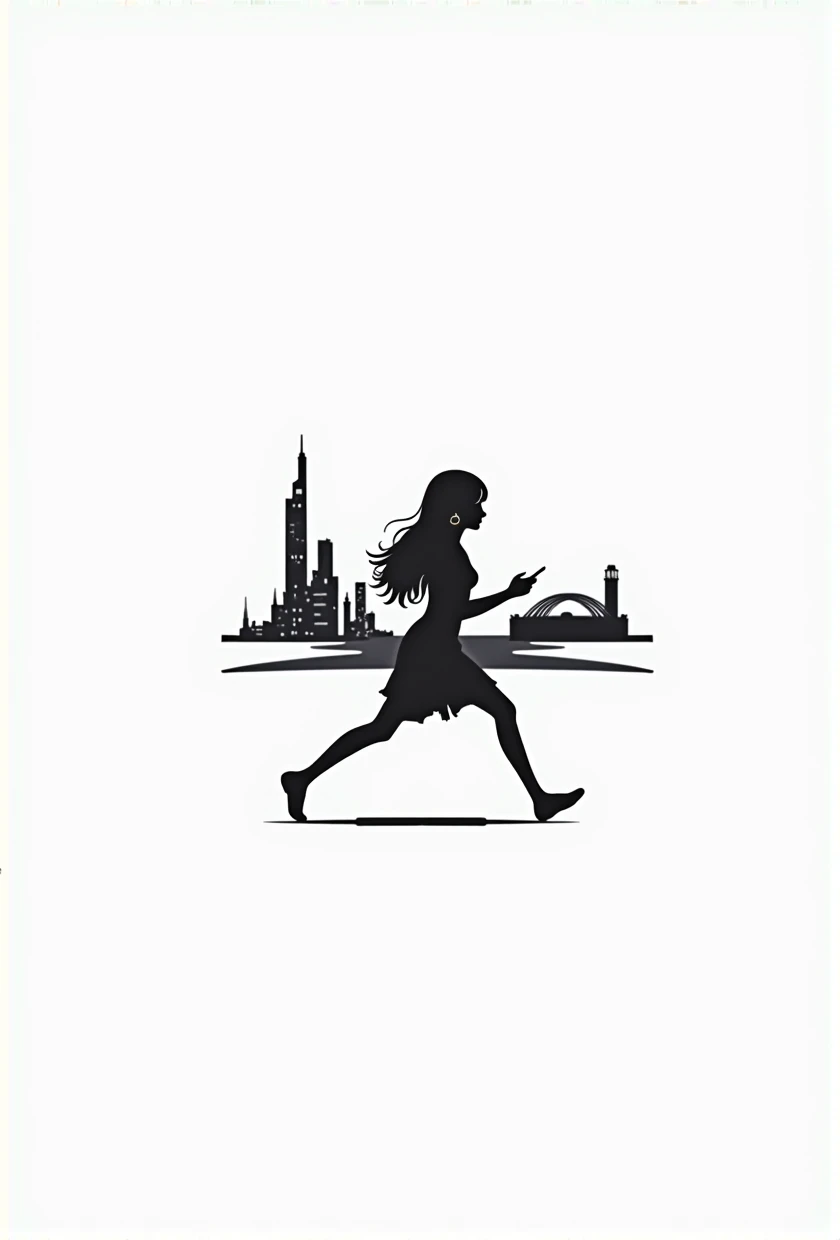 (Silhouette Art,crop:1.6) (((Paper cutting art,blackだけが存在する世界:1.3) ランニングをするgirl1人,alone, (girl,profile:1.2),white, Clear and beautiful face,black ,Long Hair,非常にLong Hairの切れ目、Hold your smartphone、Put on your earphones (黄green色　green:6.1) Textured glass background,