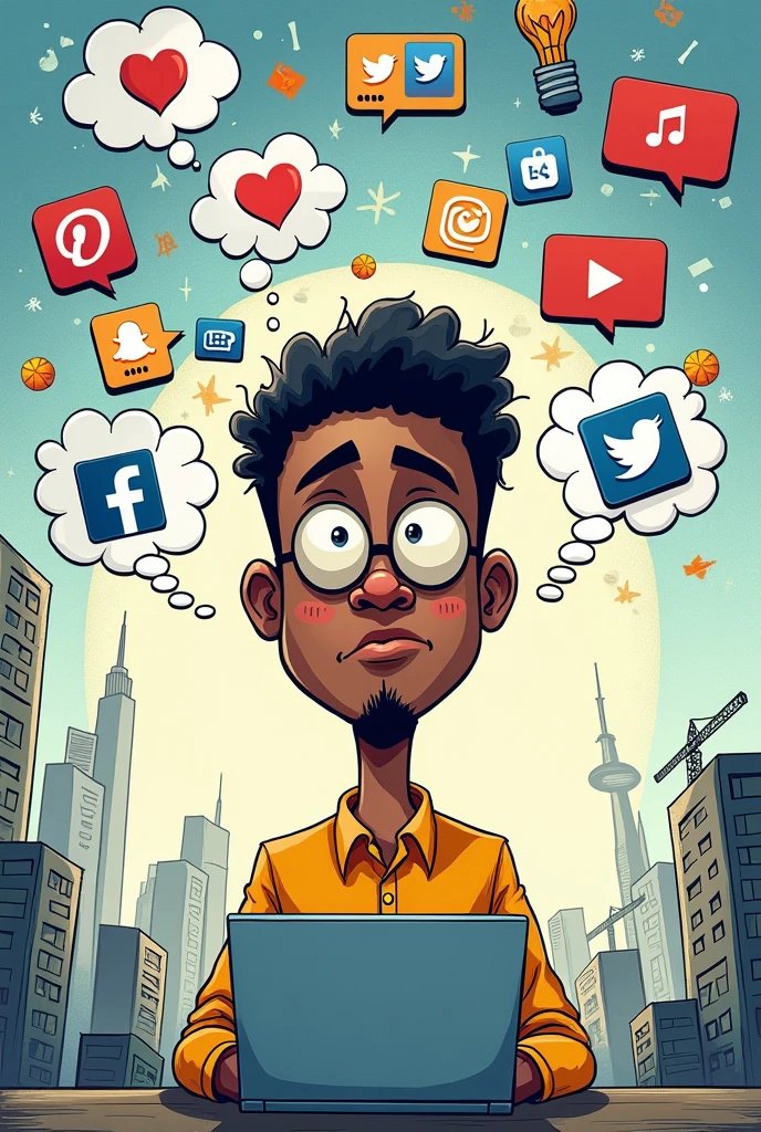 (editorial cartooning),Responsible social media user poster making
