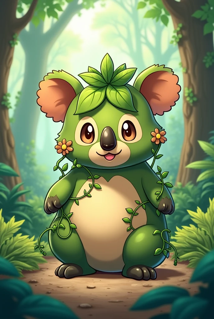 A cartoon-style plant-type koala Pokémon 