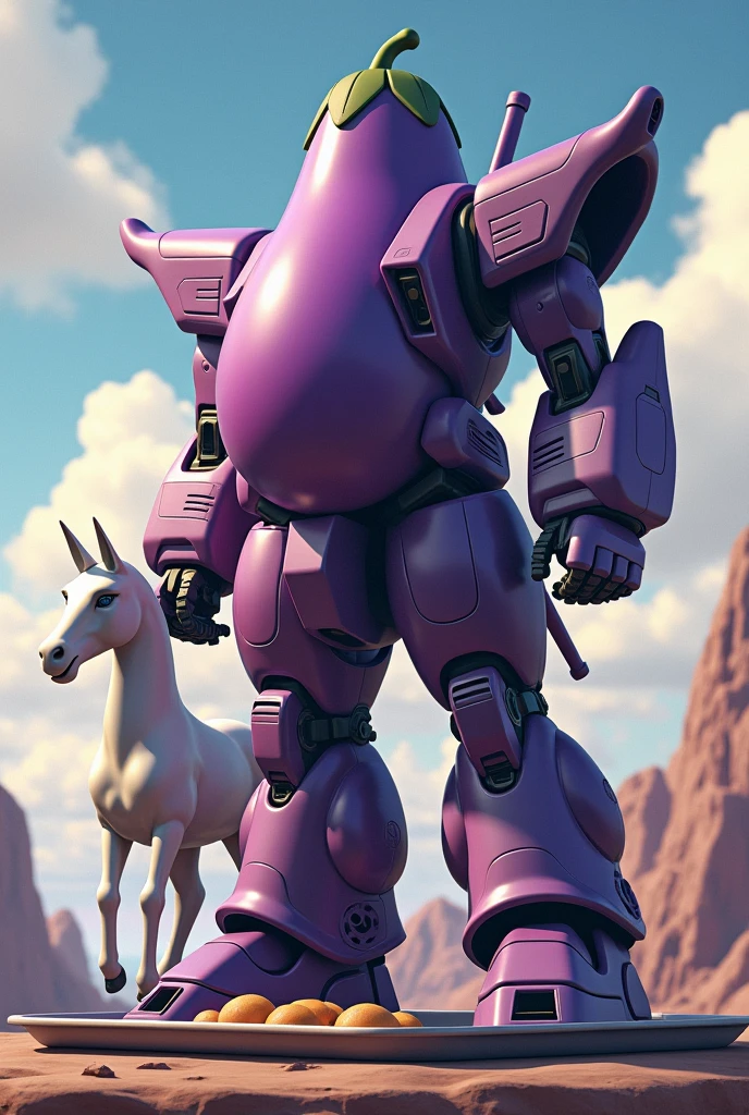 EggplantGundam、Eggplant、Gundam、tray、Spirit Horse、eggplant、Mobile Suit、機動戦士Gundam