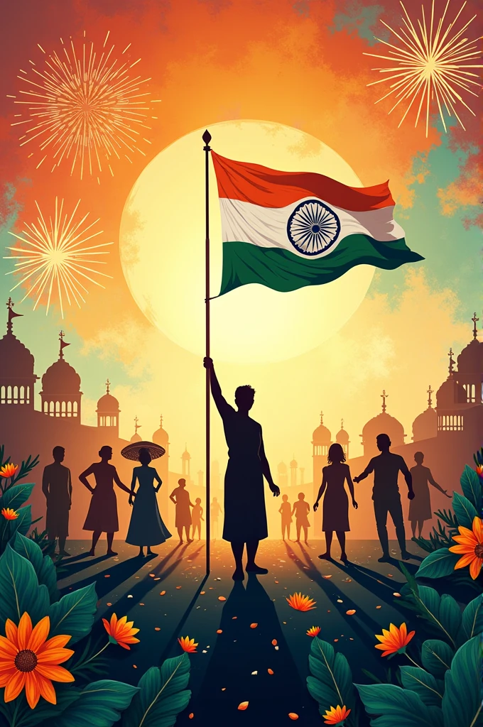 Make a poster for independence day India