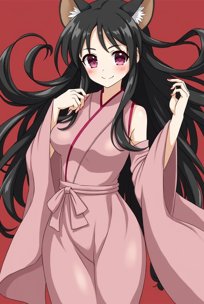 Sakura Jinguji, a beautiful black-haired girl in a long-sleeved Chinese dress(1 person) Sweating and exposing her nipples