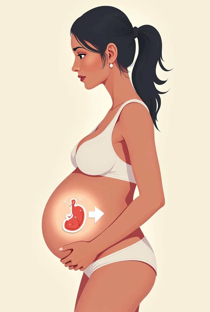 Transplacental Transmission: Show a pregnant woman with a visual indication (like an arrow) of TB bacteria passing from mother to fetus, symbolizing congenital TB.

