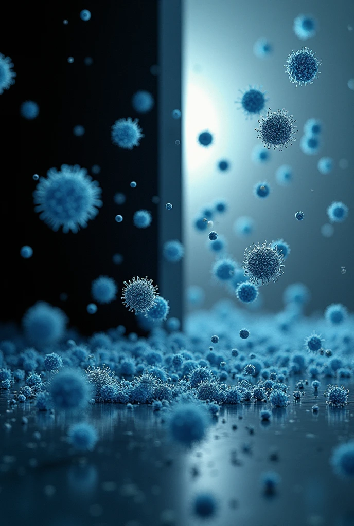 Survival of Bacteria: Contrast two environments: one dark, enclosed space where TB bacteria survive for hours, and another with direct sunlight and proper ventilation, showing bacteria being killed quickly.