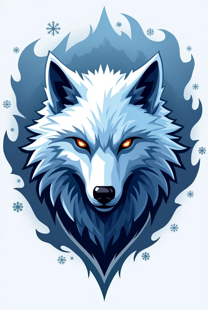 Give me a logo for a group called frost wolves
