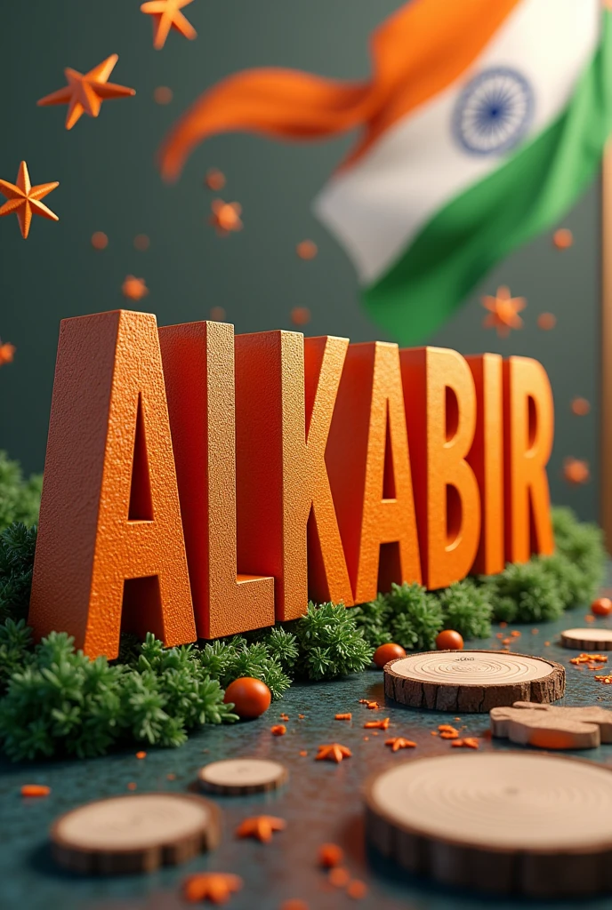 3d text of ALKABIR ON INDIA INDEPENDENCE DAY