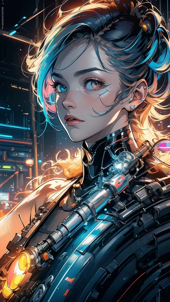 (((masterpiece, highest quality))),(((solo:1.2))),(((1girl:1.2))),32k wallpaper, very detailed, poster, vintage science fiction,(((((geometric cinematic movie poster))))), (bauhaus), shape,(((abstract))),(mid century modern),movie poster,(((((portfolio))))),(((((Close-up))))),(((((bust up))))),((((more various angle)))),(((highlight))),((((heterochromia)))),(((complete. detailed face))),(((Extremely talented))),(((((most complecated machine))))),(lightning ray),(((((unlimited mechanic Workaholic))))),(((Absolutely detailed Mighty machines background))),neon light,((((Dynamic poses))))