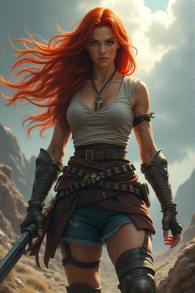 Image of a redheaded warrior woman