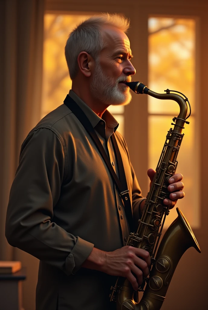 father's day message with a saxophone in the background