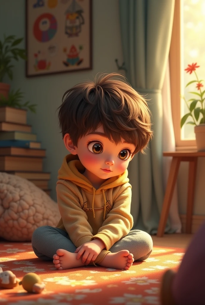 A boy at home