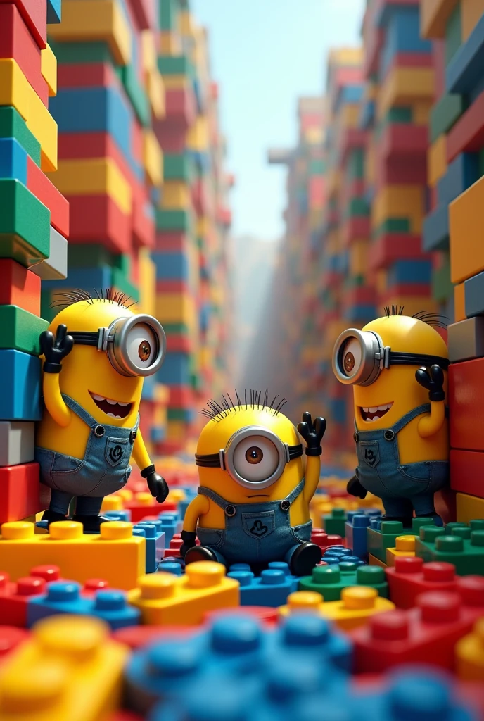 Minions with big bottomless legos