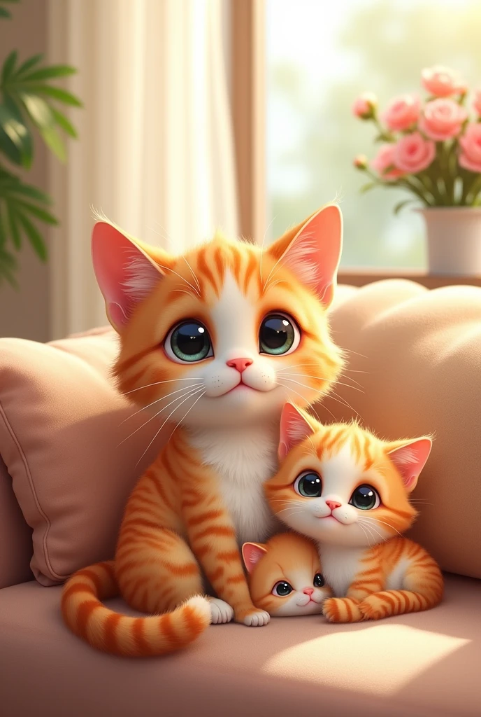 cute cat family