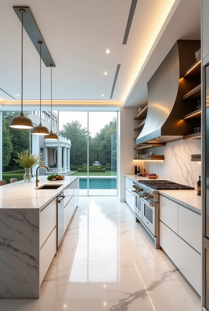Imagines of the interior of a modern palace(kitchen)