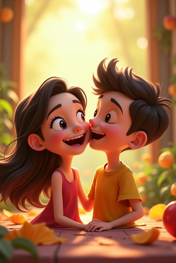 'Two friends in a sweet mood' in animation cinematic image 