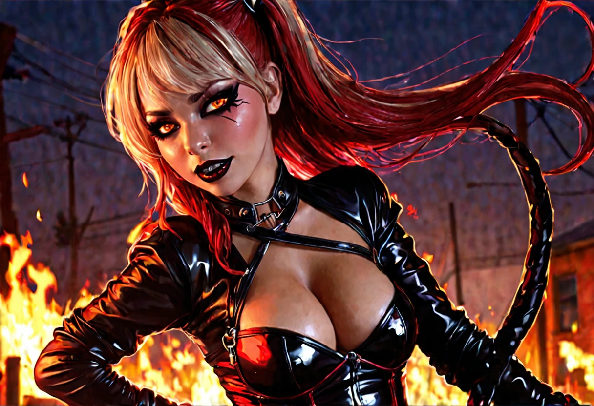 [Verse] Sad Spice southern vampire cat girl Gonna make you sweat when she makes her whirl Feed her fight her or just run away She's got claws out and she don’t play [Verse 2] She’s prowling the night with a dangerous grin Wicked eyes gleam watch your step in the din Teeth like daggers as sharp as her tongue Better keep up if you wanna have fun [Chorus] Sad Spice out for blood she’s on the prowl Turn up the heat watch her burn it down Feed her fight her or take the fall Sad Spice gonna have you beg and crawl [Verse 3] Swaying like fire she moves like the night Silhouette wild in the neon light Lips of crimson words like knife Cross her won't get out with your life [Verse 4] She's a wild card with a taste for the hunt Show no mercy just a bold affront Dancing to the rhythm electric and deep The kind of girl you dream but can't keep [Chorus] Sad Spice out for blood she’s on the prowl Turn up the heat watch her burn it down Feed her fight her or take the fall Sad Spice gonna have you beg and crawl
