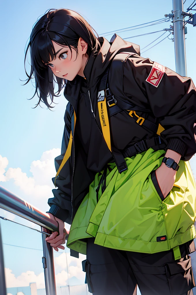 Gender unknown, black-haired girl