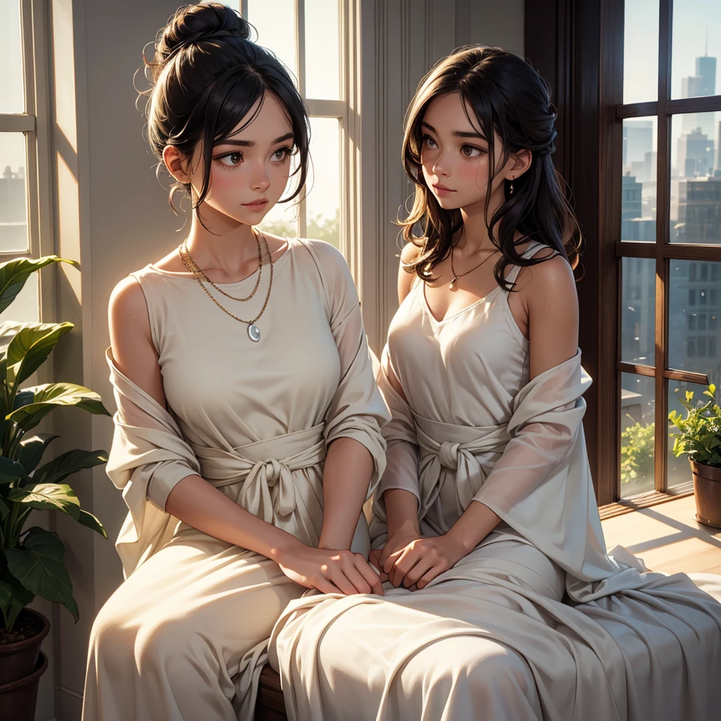 White silk JK girl