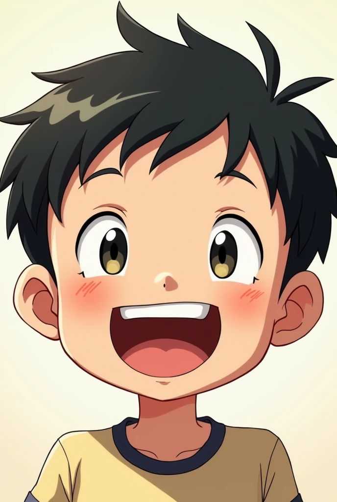 Boy Funny laughing anime face
