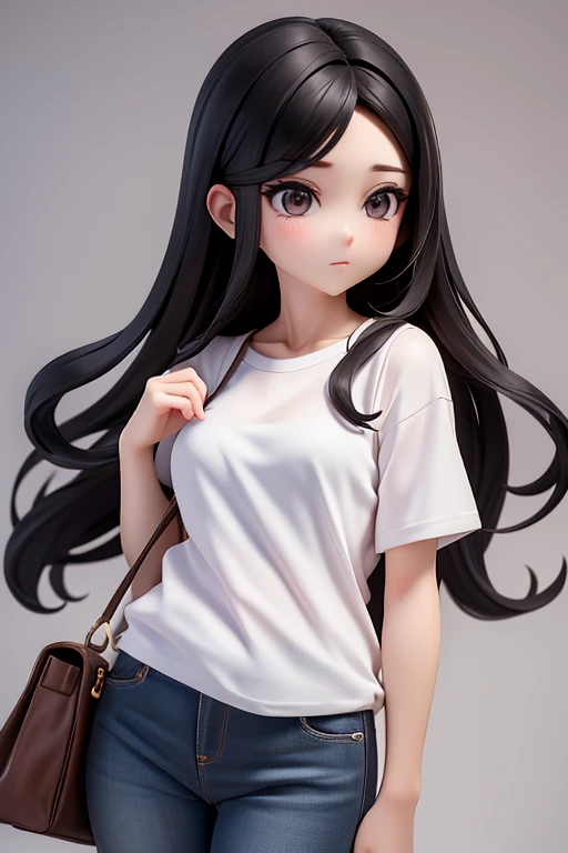 30-year-old woman、Mother,Married women,,Black Hair,Small breasts、Small breasts、Casual wear、Calm appearance、Casual wear、Cut and sew、4 clothing patterns、Clothing design、whole body、One character、Character Sheet