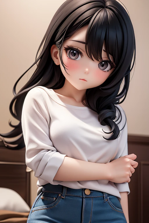 30-year-old woman、Mother,Married women,,Black Hair,Small breasts、Small breasts、Casual wear、Calm appearance、Casual wear、Cut and sew、4 clothing patterns、Clothing design、whole body、One character、Character Sheet

