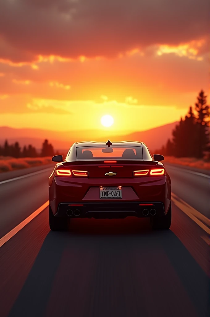 Chevrolet Camaro　Passage　Sunset　Back view