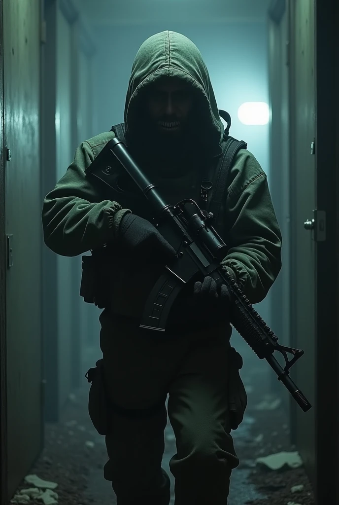 Soldier scaried for horror game