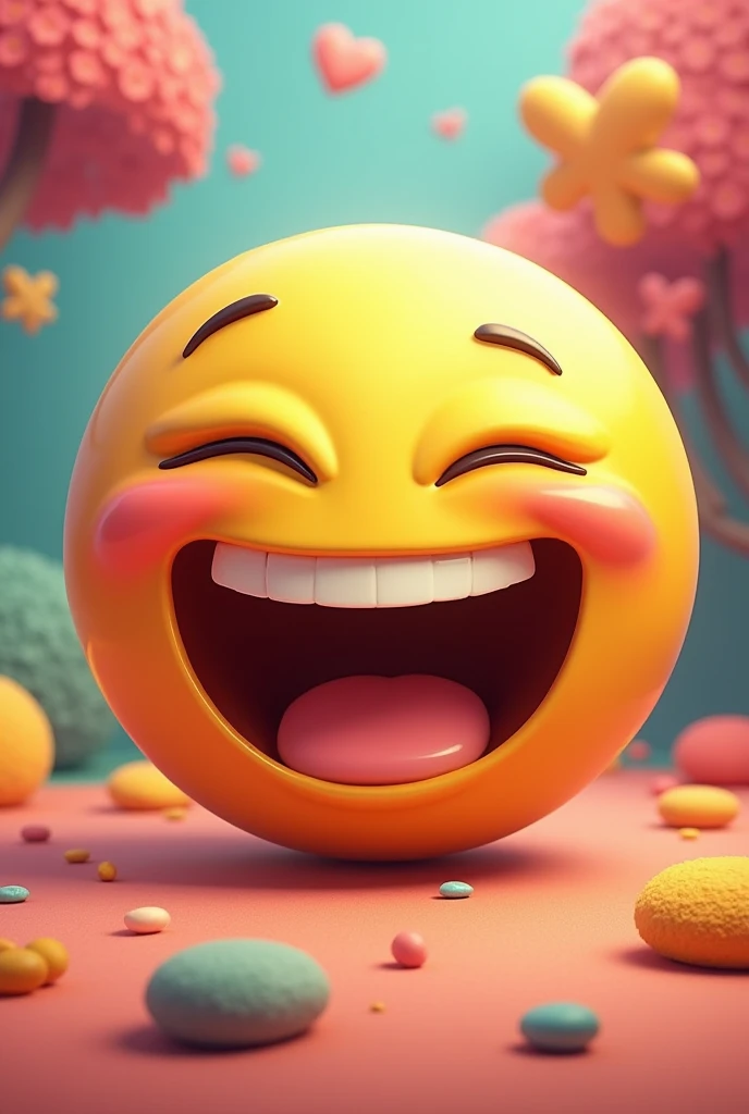 Funny laughing  smile only emojy
