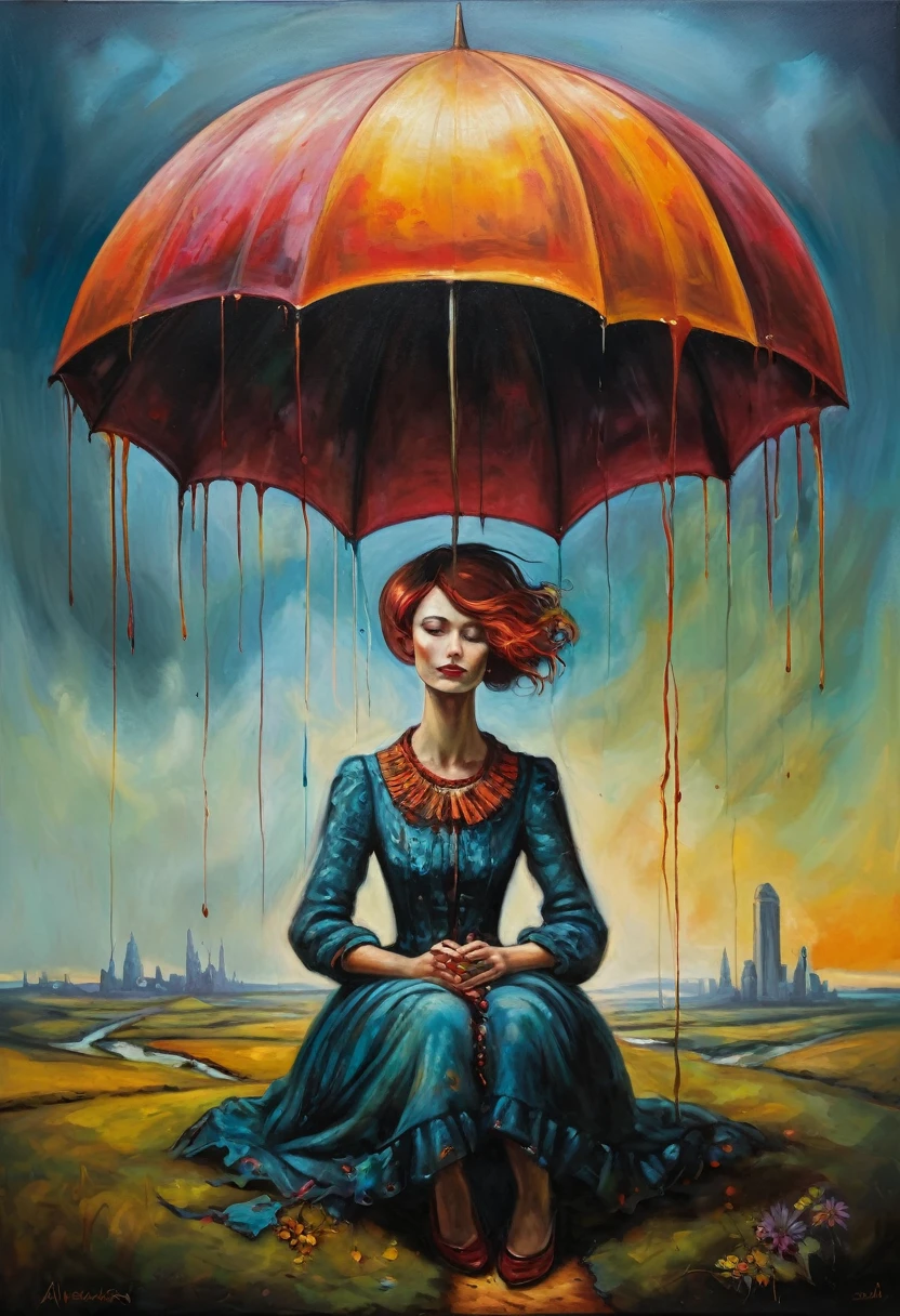 (Artistic Masterpiece of Romantic Life) ( (Themed Art of Life) ( (Conceptual Art) (NFT Exclusive) (Fauvism Work) ()”) Where visual poetry transcends traditional boundaries and embraces the dynamic interplay between creativity and technology Takes),dripping paint,darkart,style, in the style of esao andrews