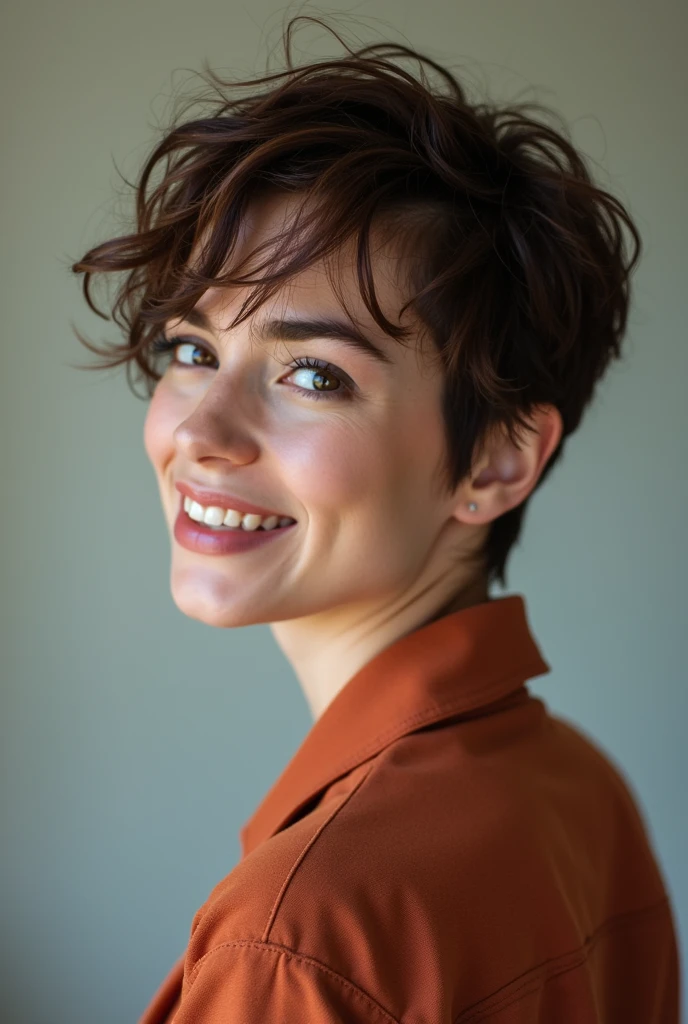 short hair woman
