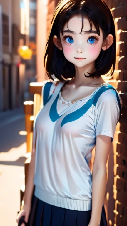 Small breasts、Small breasts、Fresh clothes、Perfect Makeup、Elementary school girl、Small breasts、mature clothes、Large-scale full-body shot