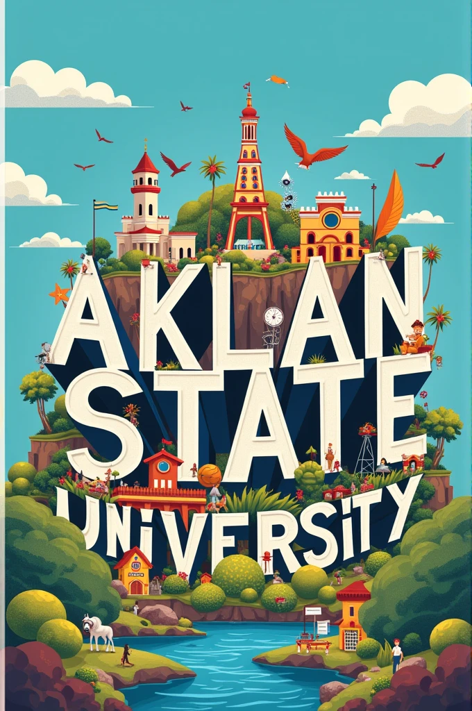 Create a poster about education with the word of AKLAN STATE UNIVERSITY in it