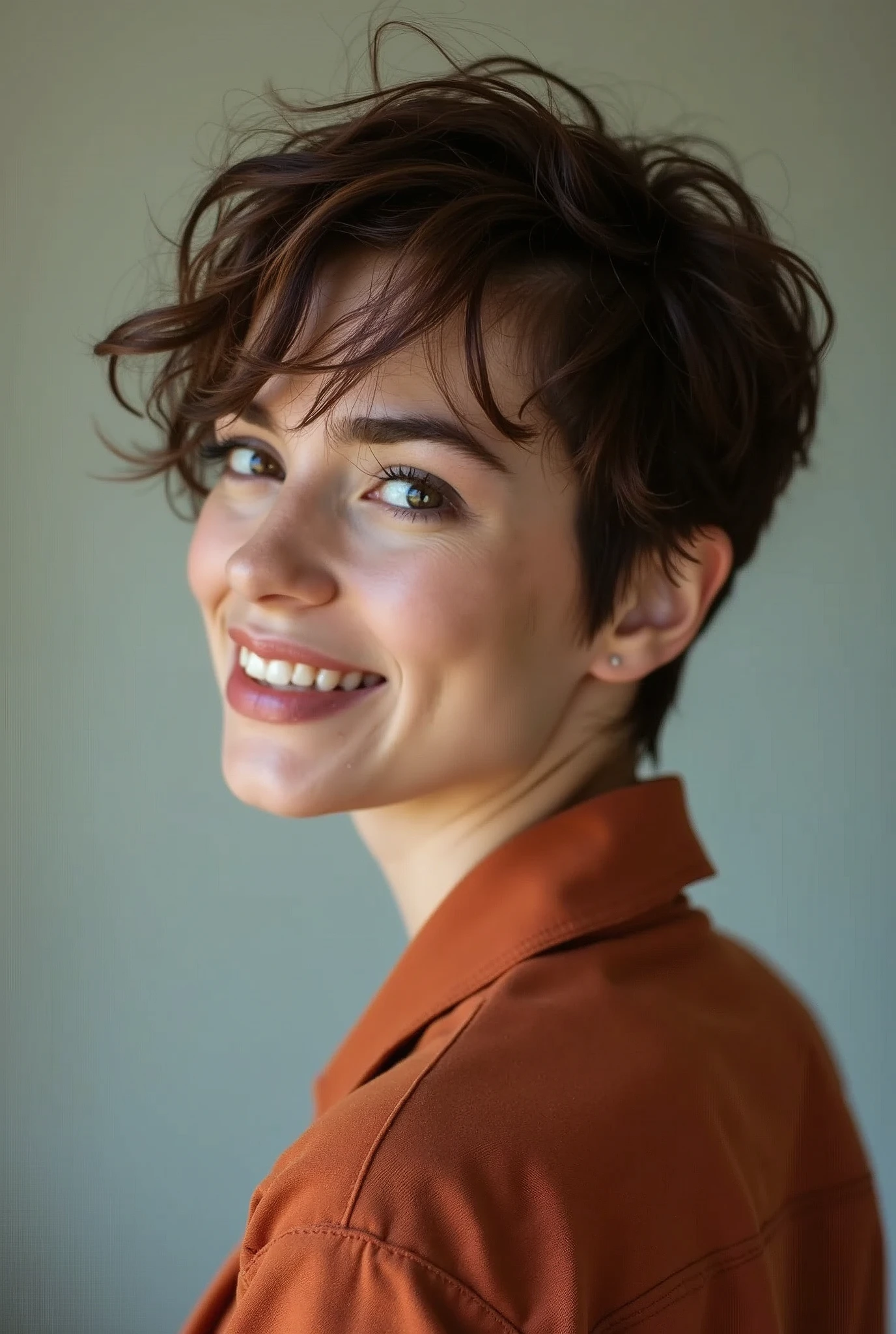 short hair woman