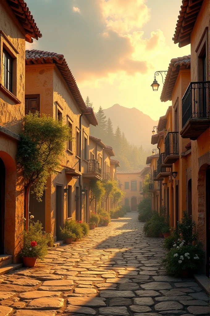 A photo in there is pic of beautiful and decent town , 100 century town coming soon written on it with golden colour , make it aesthetic